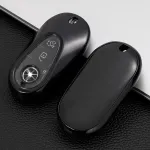 Husă cheie Mercedes SmartKey 3 butoane, neagră, TPU+PC, compatibilă S-Class W223 (2020–2021)