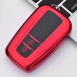 Husa Tpu Compatibila cu Cheie TOYOTA CHR PRIUS CAMRY COROLLA 2 BUTOANE ROSIE