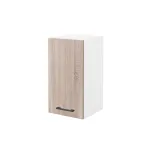 Dulap superior bucatarie Leziter Praktik 30, 1 usa, alb/stejar sonoma