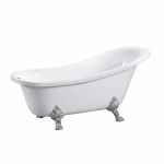 Cadă freestanding Leziter Clark 170 cm, acrilică, cu picioare metalice cromate