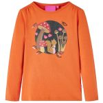Tricou pentru copii cu mâneci lungi, portocaliu ars, 104 GartenMobel Dekor