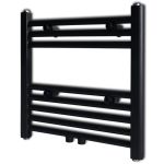 Radiator port-prosop încălzire centrală baie, drept, negru, 480x480 mm GartenMobel Dekor