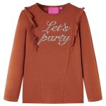 Tricou pentru copii cu mâneci lungi, coniac, 128 GartenMobel Dekor