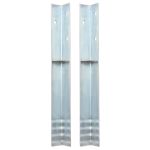 Ancore de sol în formă de L, 2 buc, oțel galvanizat, 5x5x50 cm GartenMobel Dekor