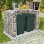 Gabion dublu îngrădire pubelă, oțel, 180 x 100 x 120 cm  GartenMobel Dekor