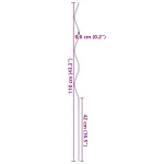 Spirale pentru suport plante, 20 buc., 110 cm, oțel galvanizat GartenMobel Dekor