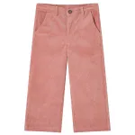 Pantaloni pentru copii din velur, roz antichizat, 104 GartenMobel Dekor