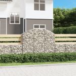 Coș gabion arcuit, 150x30x120/140 cm, fier galvanizat GartenMobel Dekor
