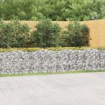 Strat înălțat cu gabion arcuit, 600x100x100 cm, fier galvanizat GartenMobel Dekor
