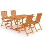 Set mobilier de grădină, 5 piese, lemn masiv de tec GartenMobel Dekor