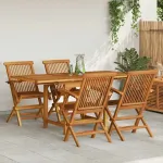 Set mobilier de grădină, 5 piese, lemn masiv de tec GartenMobel Dekor
