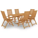 Set mobilier de grădină, 7 piese, lemn masiv de tec GartenMobel Dekor
