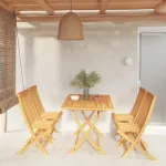 Set mobilier grădină, 5 piese, lemn masiv de tec GartenMobel Dekor