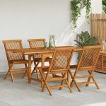 Set mobilier grădină, 5 piese, lemn masiv de tec GartenMobel Dekor