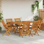 Set mobilier grădină, 7 piese, lemn masiv de tec GartenMobel Dekor