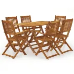 Set mobilier de grădină pliabil, 7 piese, lemn masiv acacia GartenMobel Dekor