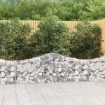 Coșuri gabion arcuite 10 buc, 200x30x60/80 cm, fier galvanizat GartenMobel Dekor