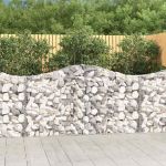 Coșuri gabion arcuite 12 buc, 200x30x100/120 cm fier galvanizat GartenMobel Dekor