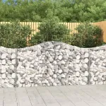 Coșuri gabion arcuite 12 buc, 200x30x100/120 cm fier galvanizat GartenMobel Dekor