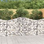 Coșuri gabion arcuite 18 buc, 200x30x100/120 cm fier galvanizat GartenMobel Dekor