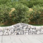 Coșuri gabion arcuite 20 buc, 200x30x40/60 cm, fier galvanizat GartenMobel Dekor