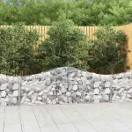 Coșuri gabion arcuite 3 buc, 200x30x60/80 cm, fier galvanizat GartenMobel Dekor