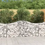 Coșuri gabion arcuite 3 buc, 200x50x80/100 cm, fier galvanizat GartenMobel Dekor