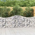 Coșuri gabion arcuite 30 buc, 200x30x80/100 cm, fier galvanizat GartenMobel Dekor