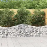 Coșuri gabion arcuite 5 buc, 200x30x60/80 cm, fier galvanizat GartenMobel Dekor