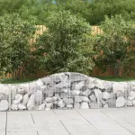 Coșuri gabion arcuite 6 buc, 200x30x40/60 cm, fier galvanizat GartenMobel Dekor