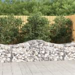 Coșuri gabion arcuite 7 buc, 200x50x60/80 cm, fier galvanizat GartenMobel Dekor
