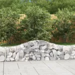 Coșuri gabion arcuite 8 buc, 200x30x40/60 cm, fier galvanizat GartenMobel Dekor