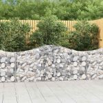 Coșuri gabion arcuite 8 buc, 200x30x80/100cm, fier galvanizat GartenMobel Dekor
