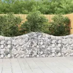 Coșuri gabion arcuite 8 buc, 200x30x80/100cm, fier galvanizat GartenMobel Dekor