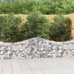 Coșuri gabion arcuite 9 buc, 200x30x60/80 cm, fier galvanizat GartenMobel Dekor