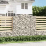 Coșuri gabion arcuite, 5 buc 200x50x200/220 cm, fier galvanizat GartenMobel Dekor