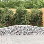 Coșuri gabion arcuite 10 buc, 400x30x40/60 cm, fier galvanizat GartenMobel Dekor