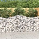 Coșuri gabion arcuite 11 buc, 200x50x100/120cm, fier galvanizat GartenMobel Dekor
