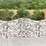 Coșuri gabion arcuite 14 buc, 200x50x100/120cm, fier galvanizat GartenMobel Dekor