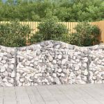 Coșuri gabion arcuite 18 buc, 200x50x100/120cm, fier galvanizat GartenMobel Dekor