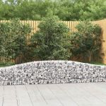 Coșuri gabion arcuite 3 buc, 400x30x40/60 cm, fier galvanizat GartenMobel Dekor