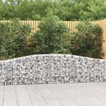 Coșuri gabion arcuite 4 buc, 400x30x60/80 cm, fier galvanizat GartenMobel Dekor