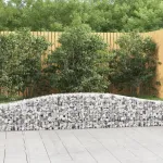 Coșuri gabion arcuite 6 buc, 400x30x40/60 cm, fier galvanizat GartenMobel Dekor