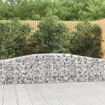 Coșuri gabion arcuite 8 buc, 400x30x60/80 cm, fier galvanizat GartenMobel Dekor