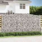 Coșuri gabion arcuite, 6 buc 400x50x200/220 cm, fier galvanizat GartenMobel Dekor