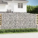 Coșuri gabion arcuite, 6 buc 400x50x200/220 cm, fier galvanizat GartenMobel Dekor
