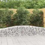 Coșuri gabion arcuite 10 buc, 400x50x40/60 cm, fier galvanizat GartenMobel Dekor