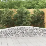 Coșuri gabion arcuite 25 buc, 400x50x40/60 cm, fier galvanizat GartenMobel Dekor