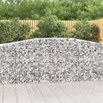 Coșuri gabion arcuite 4 buc, 400x50x100/120 cm fier galvanizat GartenMobel Dekor