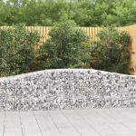 Coșuri gabion arcuite 4 buc, 400x50x60/80 cm, fier galvanizat GartenMobel Dekor